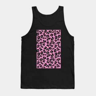 Pink and Gray Leopard Print Tank Top